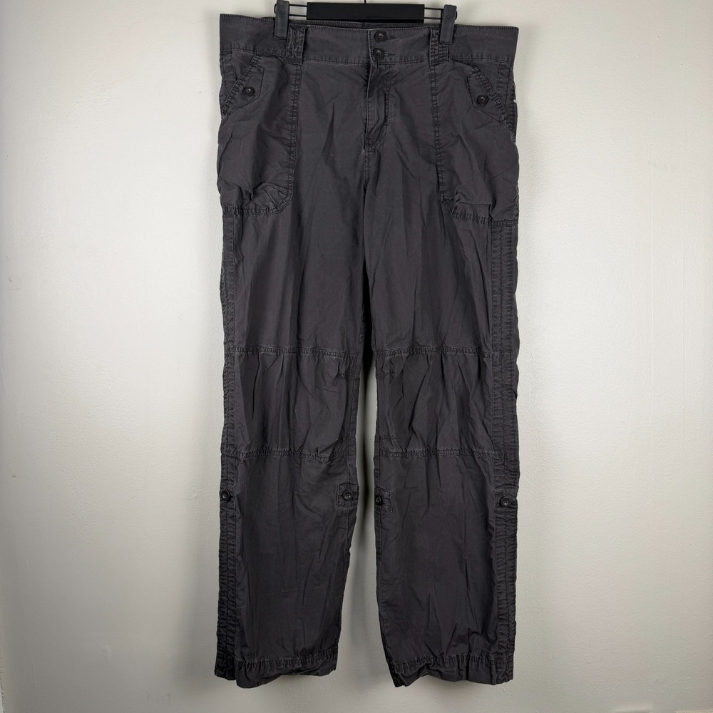 Gap Surplus Roll Up Pants Womens 14 (37x31) Gray Cargo Utility Outdoor Baggy Y2K